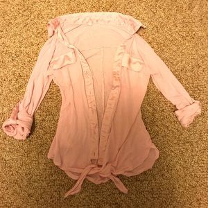 Light Pink Button Up Top